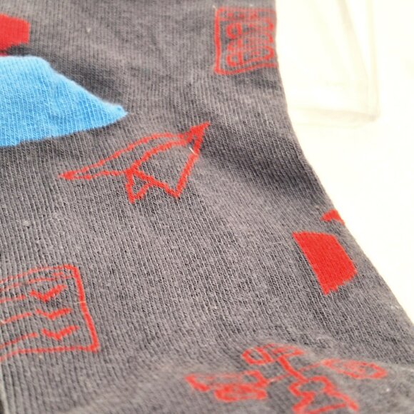 SOCK CLUB REDTEAM Cyber security Novelty Crew Socks,  Tech  Gray/Blue - Picture 2 of 7